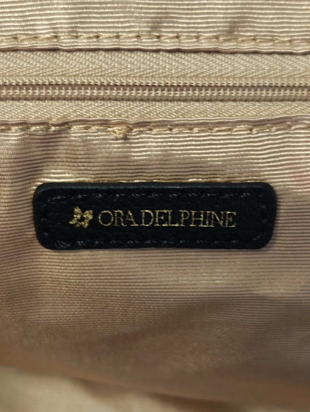 Ora Delphine Josie Black Leather Satchel Handbag